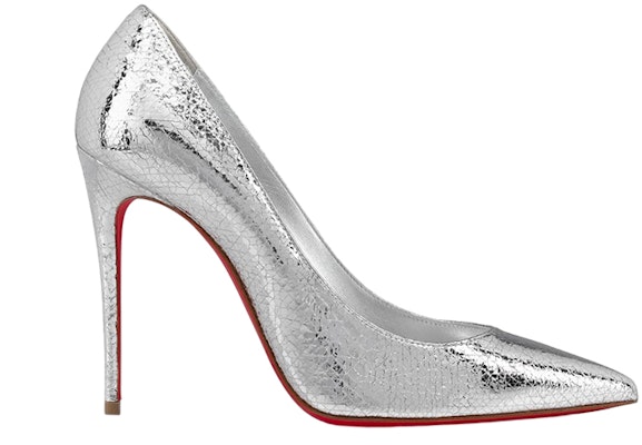 (Women) Christian Louboutin Patent Leather Pointed Toe Stiletto 'Silver' 1230342S211 Order (Women) Christian Louboutin Patent Leather Pointed Toe Stiletto 'Silver' 1230342S211