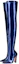 Lookbook (W) Christian Louboutin Leren Puntige Overknee Stiletto Laarzen 10cm ''Blauw'' 32309505568