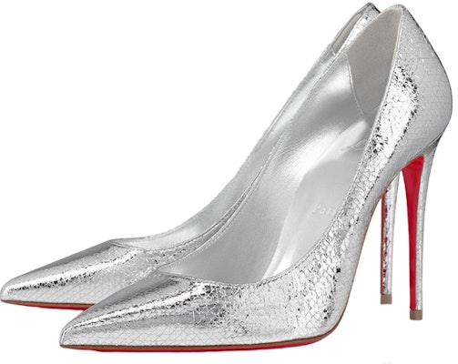 (Women) Christian Louboutin Patent Leather Pointed Toe Stiletto 'Silver' 1230342S211 Lookbook (Women) Christian Louboutin Patent Leather Pointed Toe Stiletto 'Silver' 1230342S211