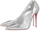 Lookbook (W) Christian Louboutin Kulit Paten Tumit Runcing Stiletto 'Silver' 1230342S211