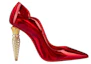 Order (W) Christian Louboutin Lackleder Strass Blockabsatz Pumps ''Rot'' 1230565T940