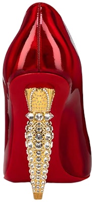 (Women) Christian Louboutin Patent Leather Rhinestone-Embellished Block Heel Pumps 'Red' 1230565T940 Shop (Women) Christian Louboutin Patent Leather Rhinestone-Embellished Block Heel Pumps 'Red' 1230565T940