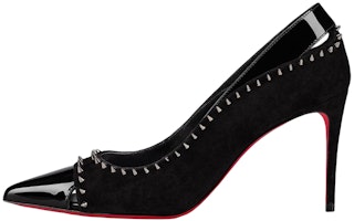 (Women) Christian Louboutin Patent Mini Spikes Stiletto 'Black' 1230255B439 (Women) Christian Louboutin Patent Mini Spikes Stiletto 'Black' 1230255B439