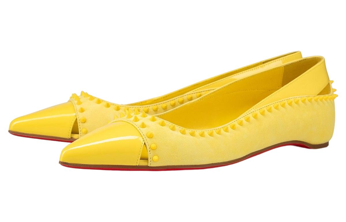 Lookbook (W) (女性用) クリスチャン・ルブタン パテント スリッポン ポインテッドトゥ 'イエロー' 1230257Y298 1230257Y298
