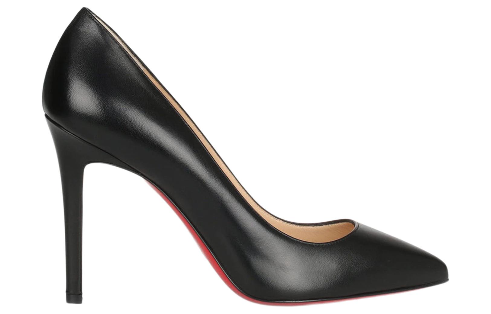 Order (W) Christian Louboutin Pigalle 100mm Pam Hitam Kulit Asli 3160520BK01