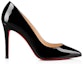 Order (W) Christian Louboutin Pigalle 100mm Kasut Tumit Hitam Kulit Kilat 3080680BK01