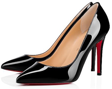 (W) Christian Louboutin Pigalle 100mm Tacón Negro de Charol 3080680BK01 Lookbook (W) Christian Louboutin Pigalle 100mm Tacón Negro de Charol 3080680BK01