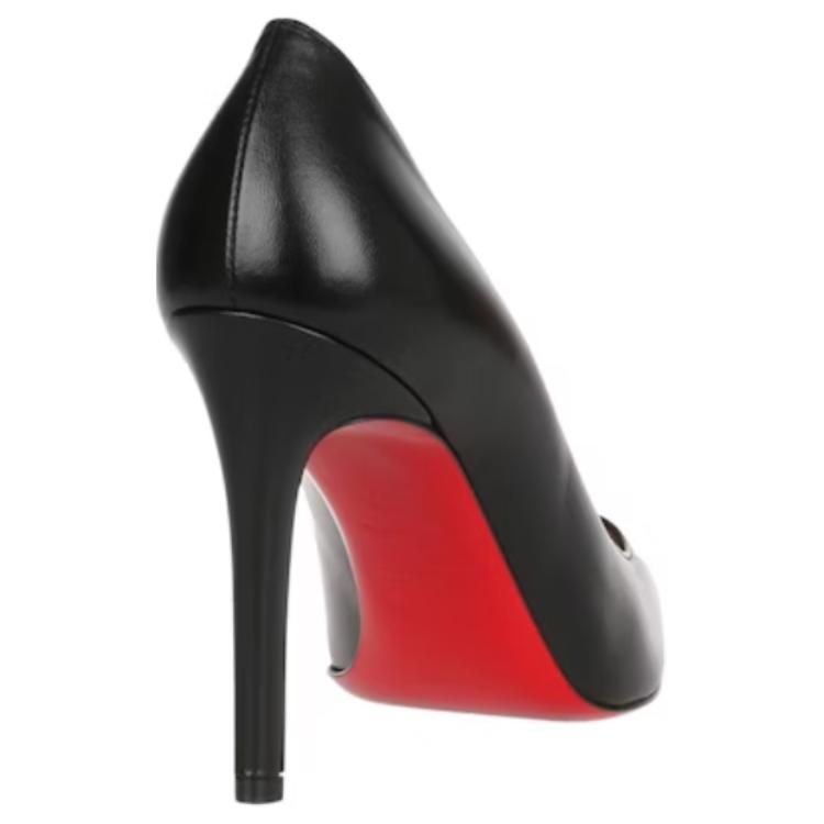 Shop (W) Christian Louboutin Pigalle 100mm Pam Hitam Kulit Asli 3160520BK01