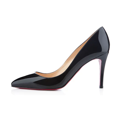 (W) Christian Louboutin Pigalle 85mm Pump Black Patent Leather