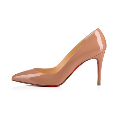 (W) Christian Louboutin Pigalle 85mm Pump Nude Patent Leather