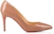 (W) Christian Louboutin Pigalle 85mm Tumit Kulit Patent Nude 1100382PK20