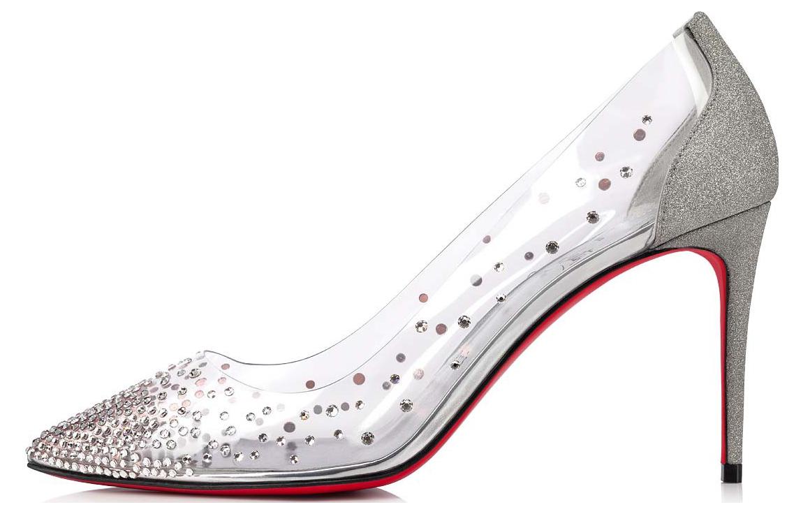 (Women) Christian Louboutin Pigalle Follies 'Silver Crystal' 1220712S281