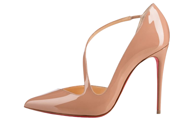 (Women) Christian Louboutin Pigalle Follies Patent 'Nude' 1180825PK1A