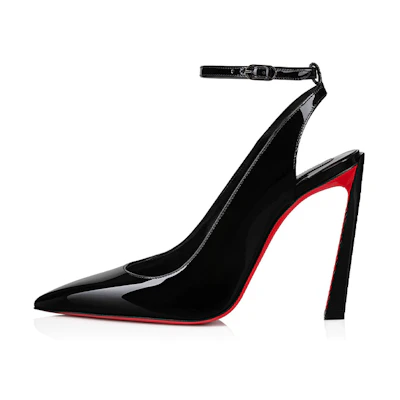 (W) Christian Louboutin Pigalle Patent Leather Pumps 'Black 10cm Stiletto'