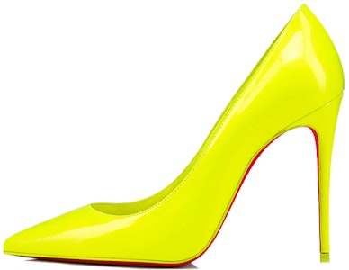 CL路鉑廷 亮皮 尖頭套穿 細跟 高跟鞋 女款 黃色 Buy CL路鉑廷 亮皮 尖頭套穿 細跟 高跟鞋 女款 黃色