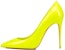 (W) Christian Louboutin Pigalle Patent Tumit Tinggi Slip-On Runcing 'Kuning' 1231101Y324