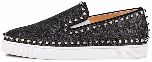 (W) 克里斯提昂·鲁布托Pik Boat平底鞋‘黑银’ 1210518BK65 Buy (W) 克里斯提昂·鲁布托Pik Boat平底鞋‘黑银’ 1210518BK65