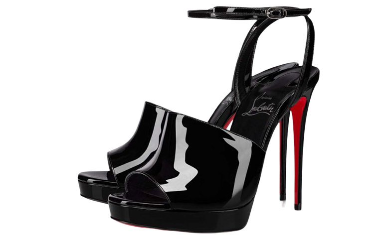 Order (W) 克里斯提安·鲁布托 黑色厚底凉鞋 1221130B439