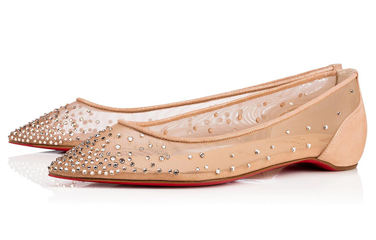 (W) Christian Louboutin Pointed-Toe Flats 'Brown' 圖 3