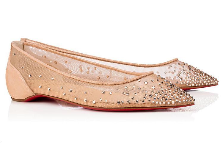 (W) Christian Louboutin Pointed-Toe Flats 'Brown' 圖 4