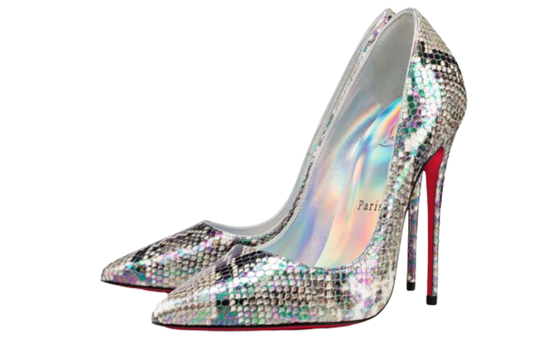 (W) Christian Louboutin Pointed-Toe High Heels 'Silver' 圖 2