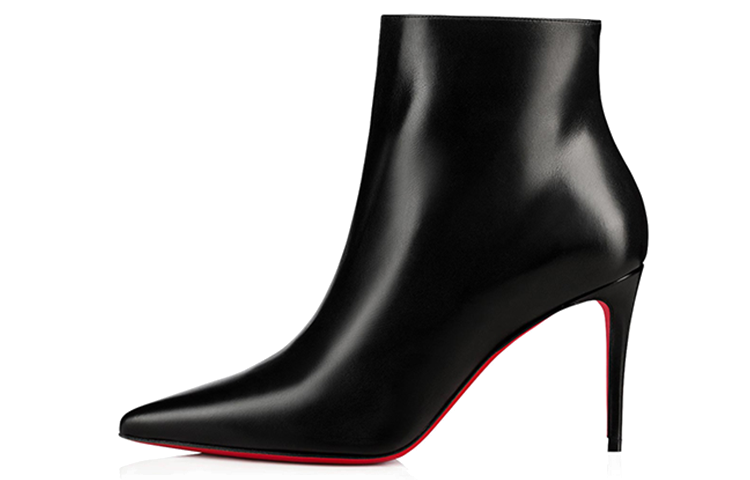 Buy (W) Christian Louboutin Tumit Tinggi Runcing Kulit Kilat 'Hitam' 3190384