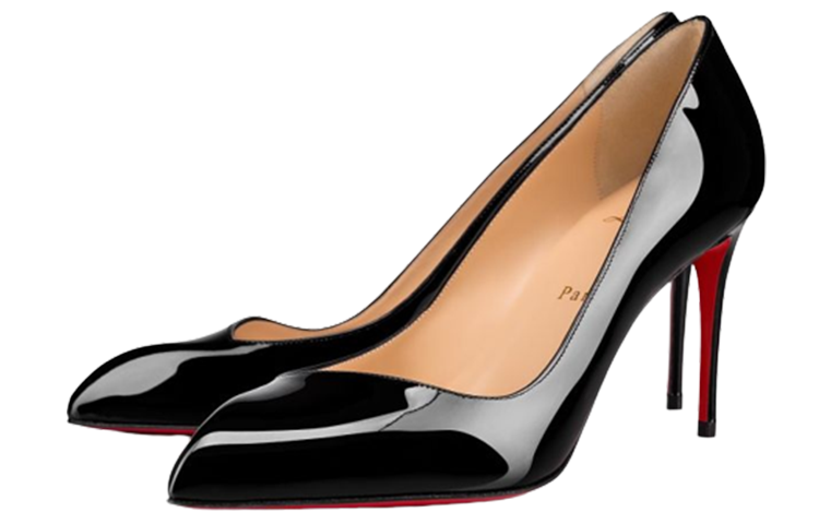 Order Christian Louboutin 漆皮尖頭時尚高跟鞋 女式 黑色