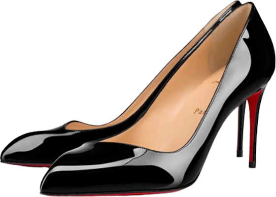 Christian Louboutin 漆皮尖頭時尚高跟鞋 女式 黑色 Order Christian Louboutin 漆皮尖頭時尚高跟鞋 女式 黑色