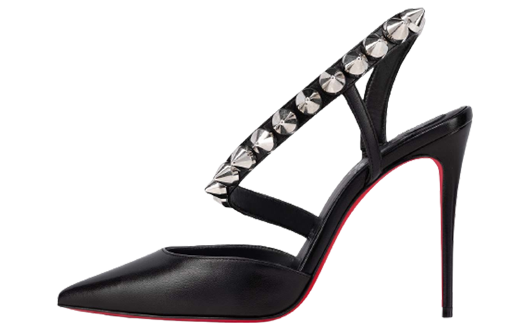 (W) Christian Louboutin Pointed-Toe Sandals 'Nappa Leather Black'