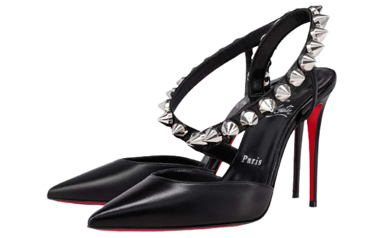 (W) Christian Louboutin Pointed-Toe Sandals 'Nappa Leather Black' 圖 2