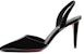 (W) Christian Louboutin Tumit Tinggi Slip-On Hujung Tirus 'Kulit Hitam' 3220414B439