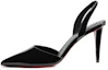 Buy (Women) Christian Louboutin Pointed-Toe Slip-On Stiletto 'Black Calfskin' 3220414B439