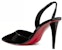 (W) Christian Louboutin Tumit Tinggi Slip-On Hujung Tirus 'Kulit Hitam' 3220414B439
