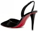 Lookbook (W) Christian Louboutin Tumit Tinggi Slip-On Hujung Tirus 'Kulit Hitam' 3220414B439