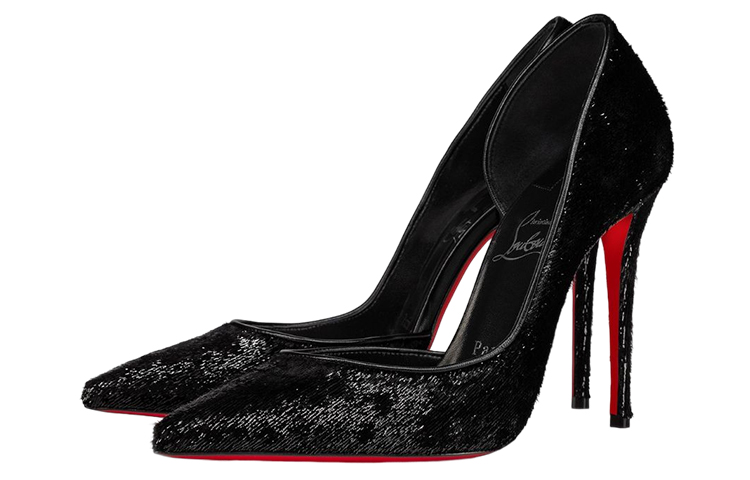 Lookbook (W) Christian Louboutin Stiletto Hujung Lancip 'Beludru Hitam' 3221143BK01