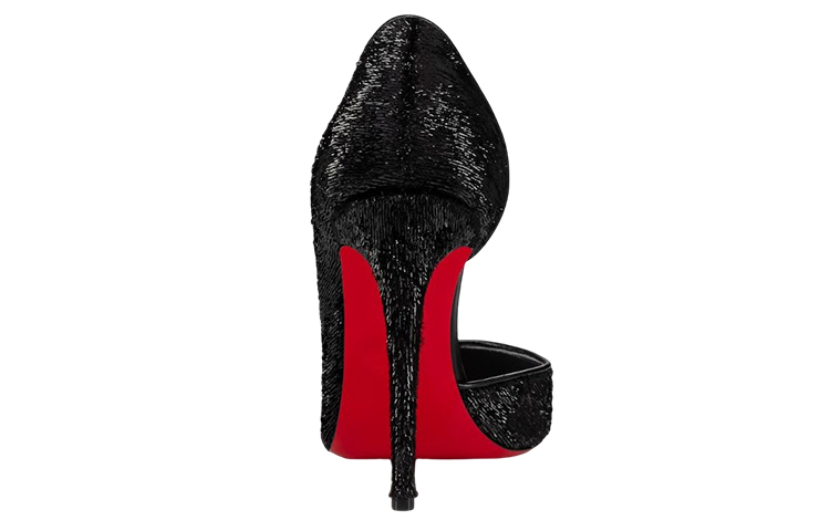 Shop (W) Christian Louboutin Stiletto Hujung Lancip 'Beludru Hitam' 3221143BK01