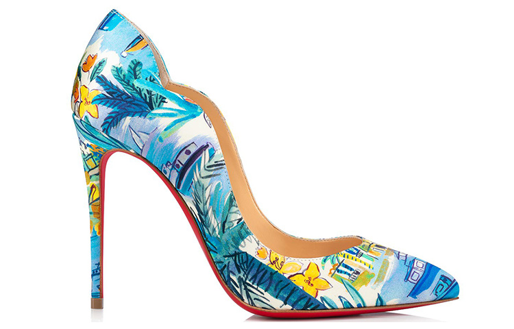 (W) Christian Louboutin Pointed Toe High Heels 'Blue' 'Summer Ocean Pattern' 圖 2