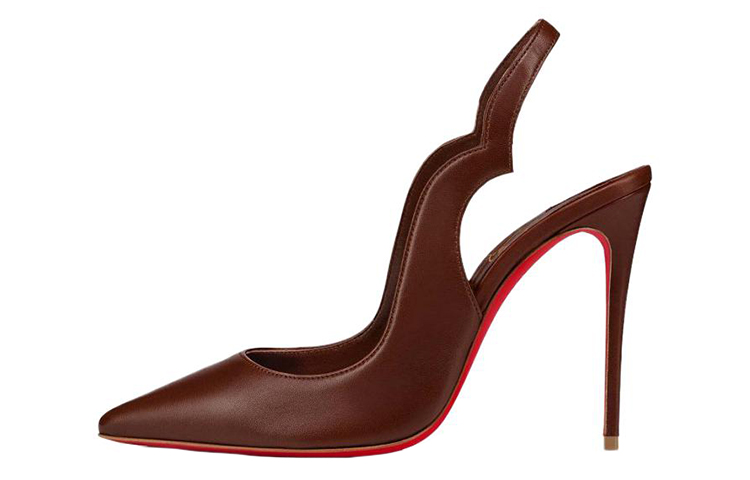 (Women) Christian Louboutin Pointed Toe Stiletto 'Deep Brown Leather' 3220465N249