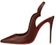 Buy (W) Christian Louboutin Tumit Tinggi Runcing 'Kulit Coklat Gelap' 3220465N249