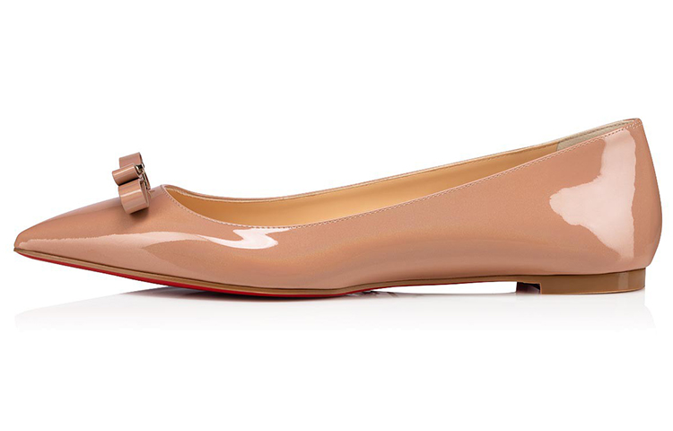 (W) Christian Louboutin Pointy Nodo 'Nude'