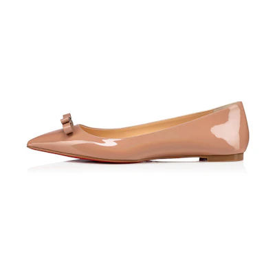 (W) Christian Louboutin Pointy Nodo 'Nude'