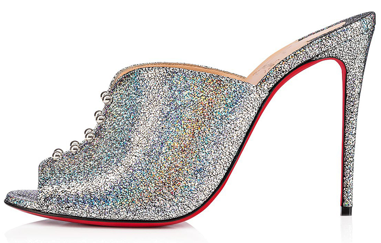 (W) Christian Louboutin Predumule 'Silver'