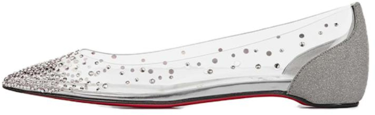 (Women) Christian Louboutin PVC Flat Pointed Slip-On 'Transparent' 1220711S281 Buy (Women) Christian Louboutin PVC Flat Pointed Slip-On 'Transparent' 1220711S281