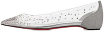 Buy (Women) Christian Louboutin PVC Flat Pointed Slip-On 'Transparent' 1220711S281