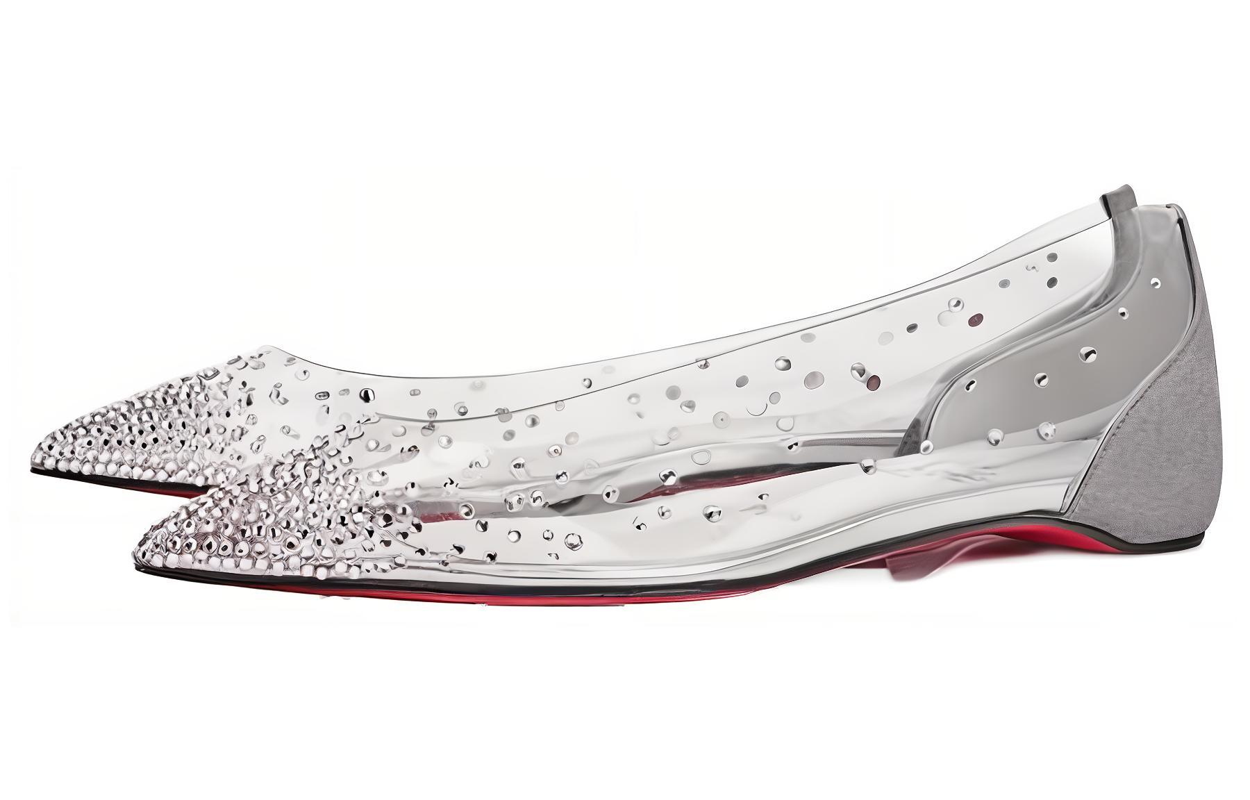 Lookbook (Women) Christian Louboutin PVC Flat Pointed Slip-On 'Transparent' 1220711S281