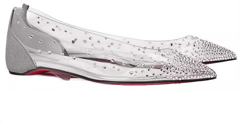(Women) Christian Louboutin PVC Flat Pointed Slip-On 'Transparent' 1220711S281 Shop (Women) Christian Louboutin PVC Flat Pointed Slip-On 'Transparent' 1220711S281