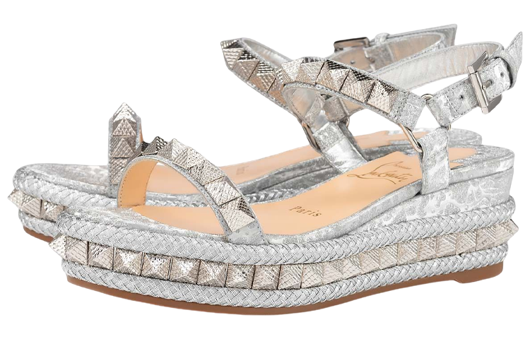 (W) Christian Louboutin Pyraclou 'Silver' 圖 2