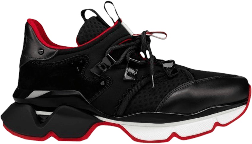 christian-louboutin-red-runner-black-neoprene-women