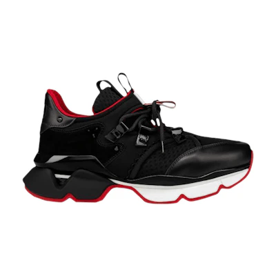 (W) Christian Louboutin Red RNNR 'Black Neoprene'