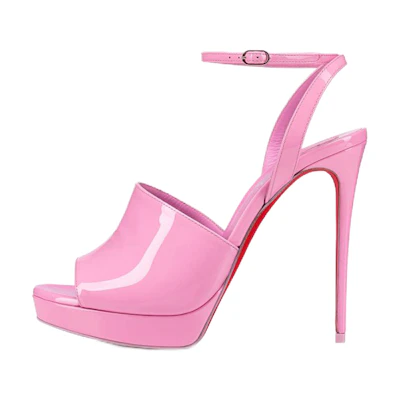 (W) Christian Louboutin Retro Leather Sandal 'Pink'